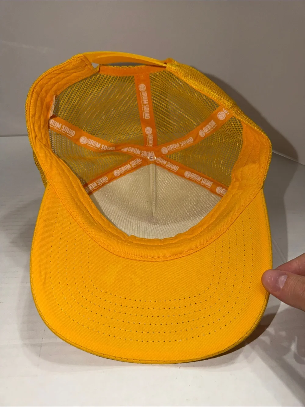 Kids Yellow & White Trucker Hat Seabrook Island, SC Sunrise Graphic